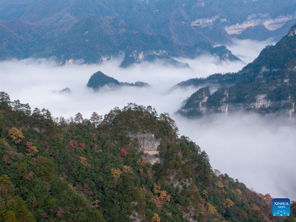 Scenery of Guangwu Mountain scenic area in Sichuan, SW China