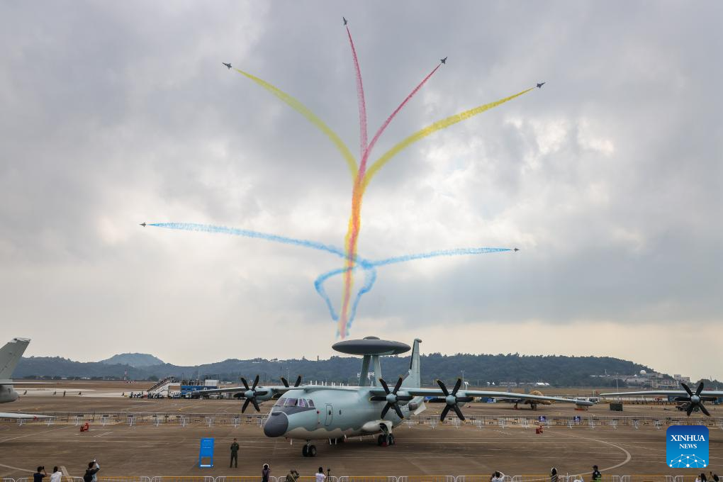 Aircraft conduct adaptive training for Airshow China in Zhuhai