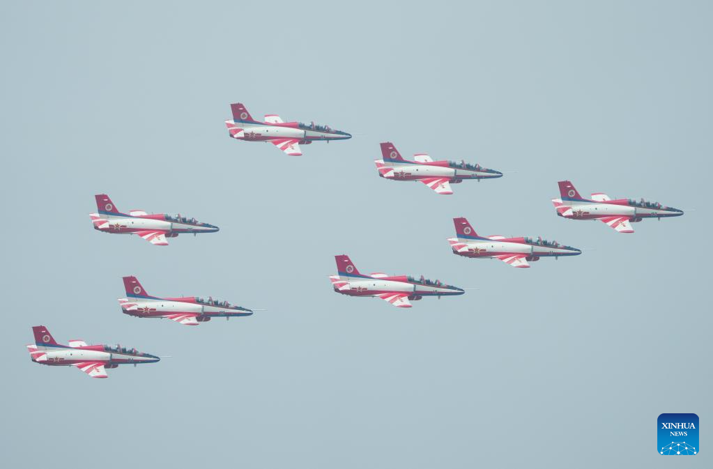 Aircraft conduct adaptive training for Airshow China in Zhuhai