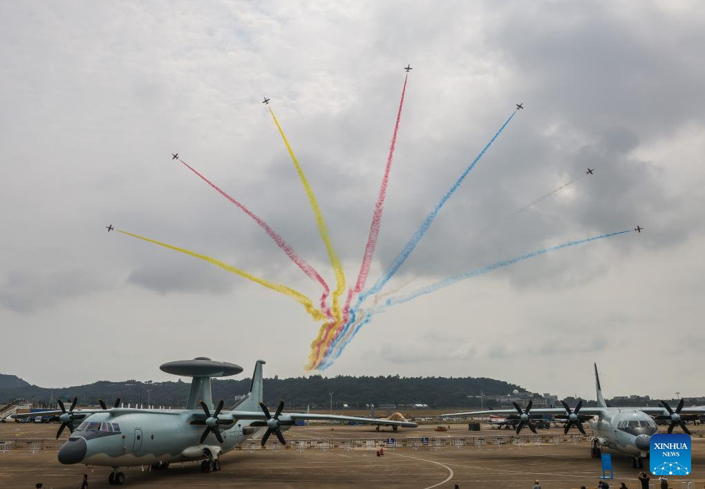 Aircraft conduct adaptive training for Airshow China in Zhuhai