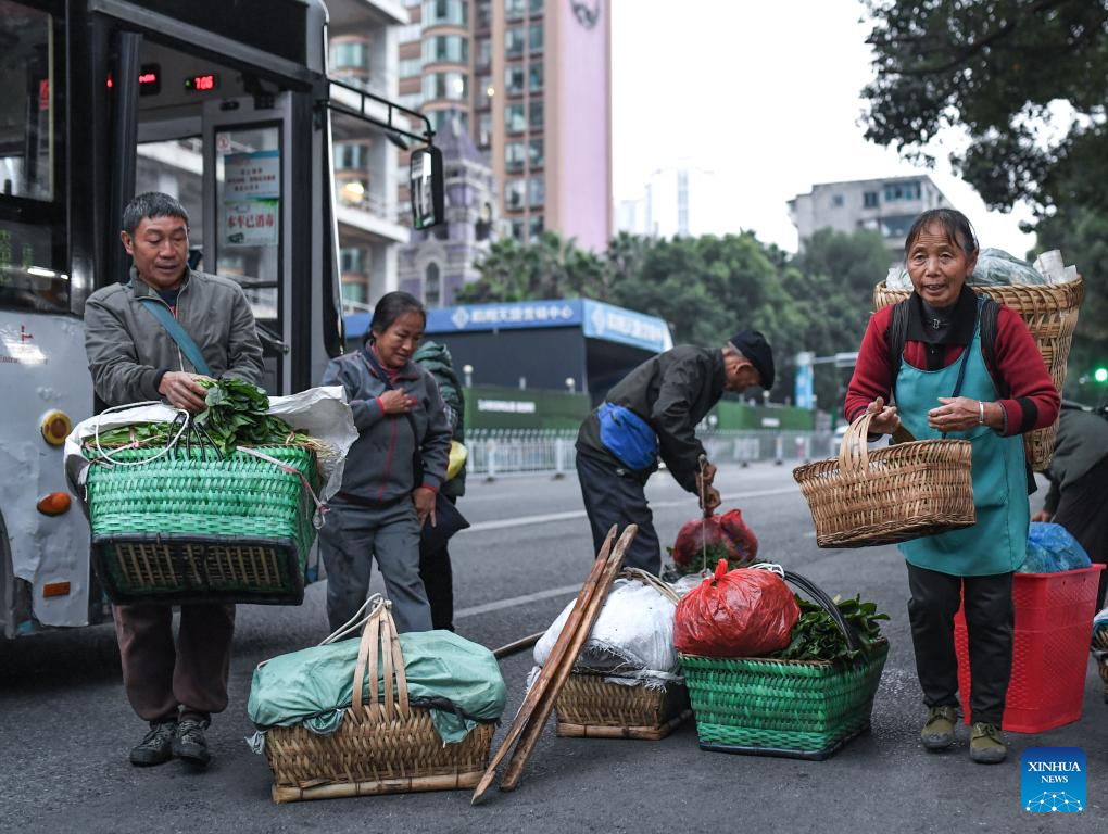 Special bus line helps villagers sell agricultural products in Guizhou