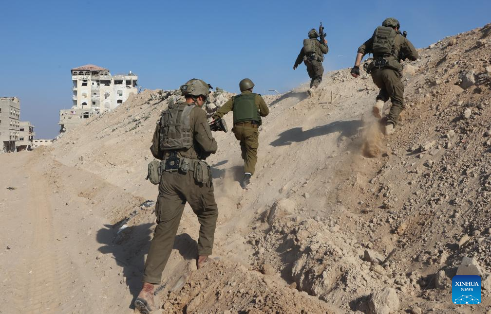 Israeli troops seen during operation in southern Gaza Strip city of Rafah