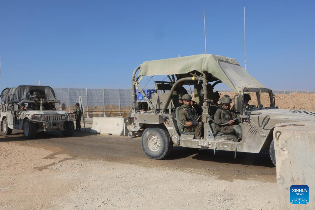 Israeli troops seen during operation in southern Gaza Strip city of Rafah