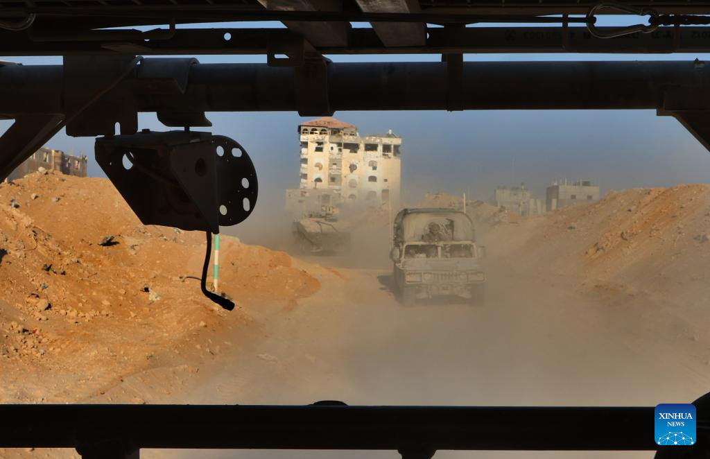 Israeli troops seen during operation in southern Gaza Strip city of Rafah