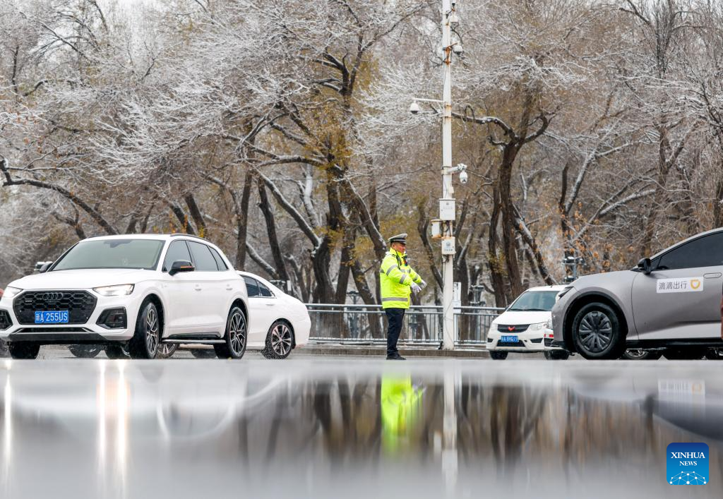 Cold front brings temperature drop, snowfall to Xinjiang