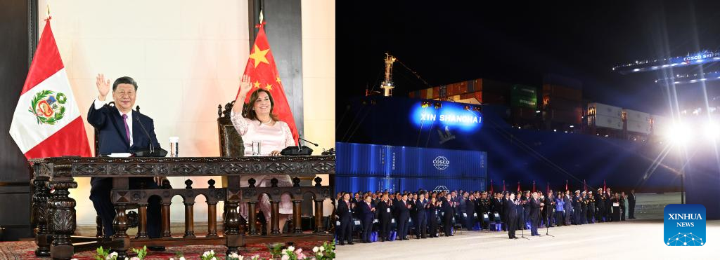 Xi says Chancay Port to consolidate Peru's position as gateway that connects land and sea, Asia and Latin America