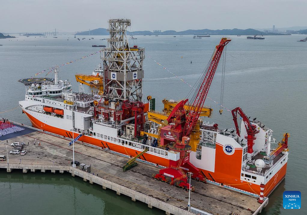 China Focus: China's first deep-ocean drilling vessel enters service