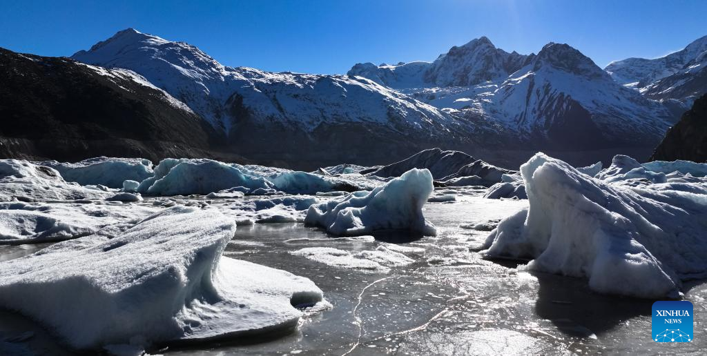 Scenery of Laigu glacier in Baxoi County, China's Xizang