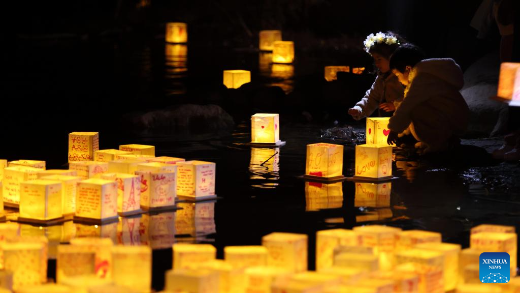 Water lantern festival celebrated in South El Monte, U.S.