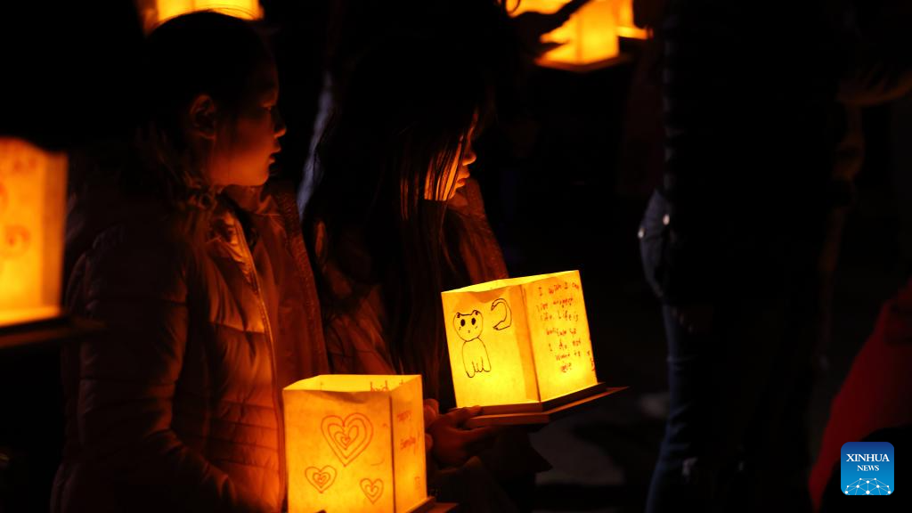 Water lantern festival celebrated in South El Monte, U.S.