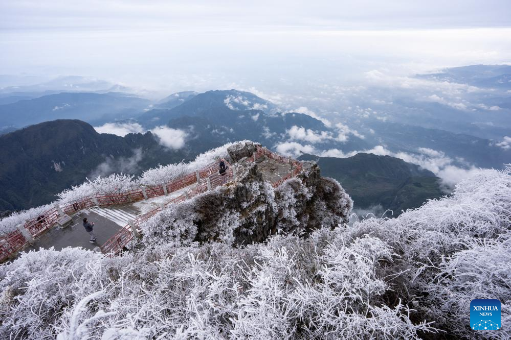 Snow scenery of Mount Emei in Sichuan, SW China