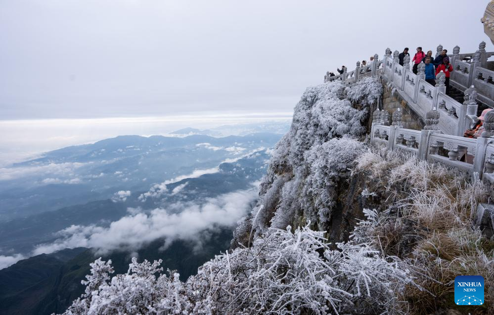 Snow scenery of Mount Emei in Sichuan, SW China