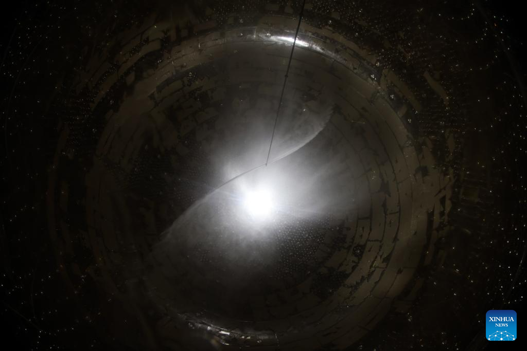 China's Jiangmen Underground Neutrino Observatory under construction