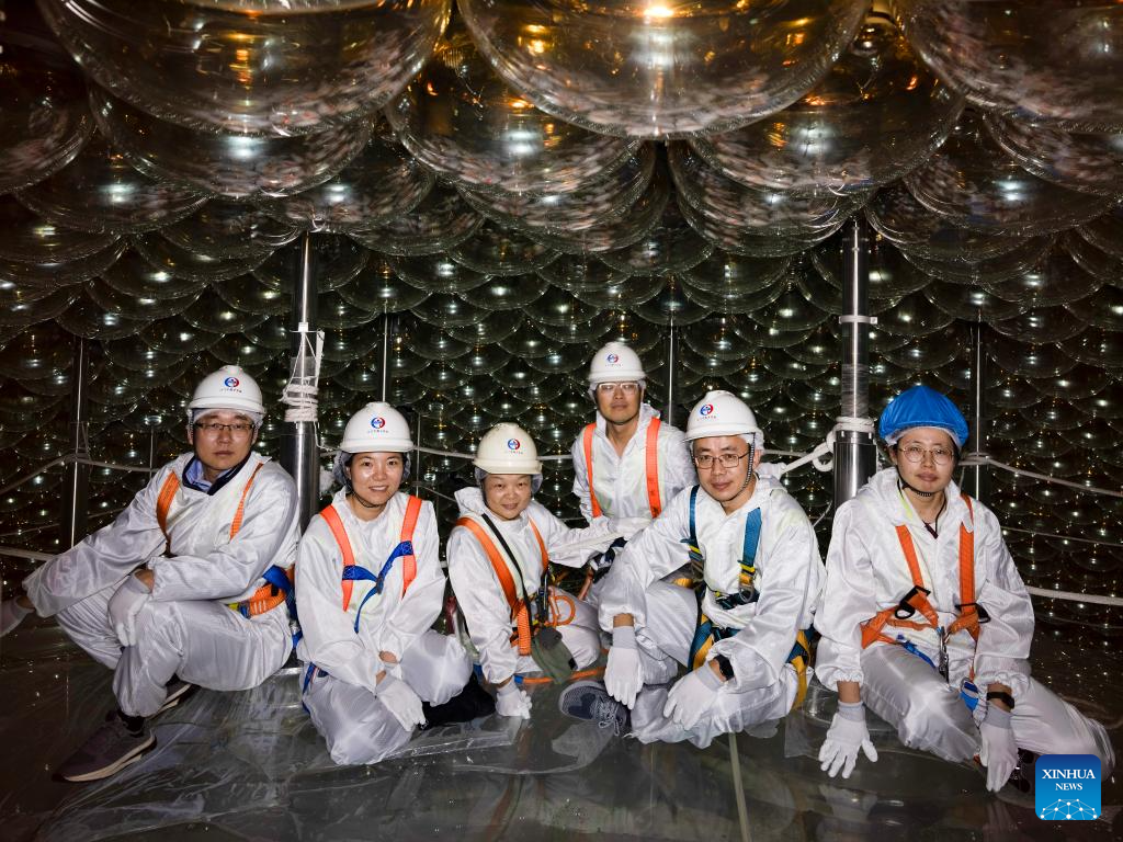 China's Jiangmen Underground Neutrino Observatory under construction