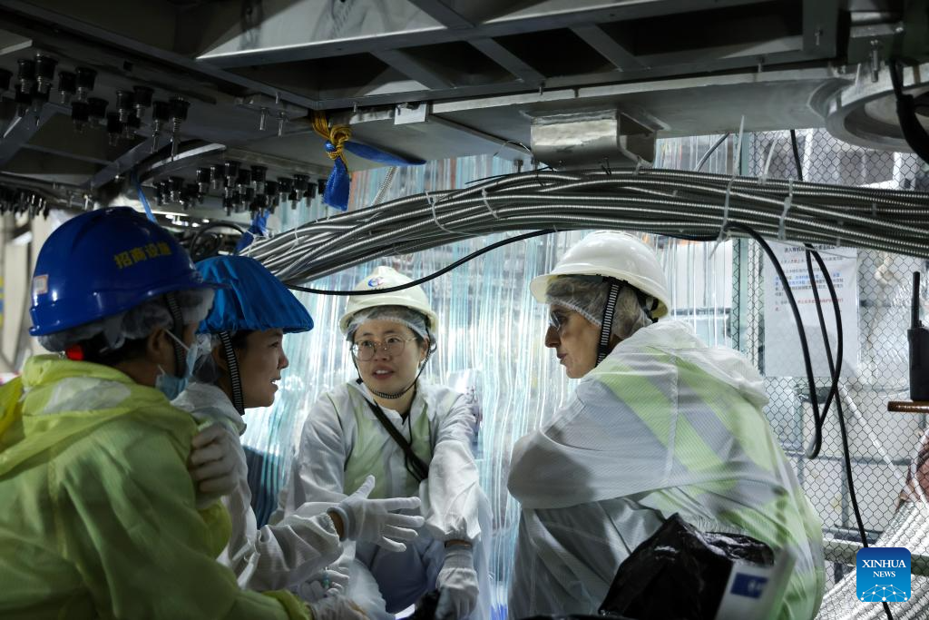 China's Jiangmen Underground Neutrino Observatory under construction