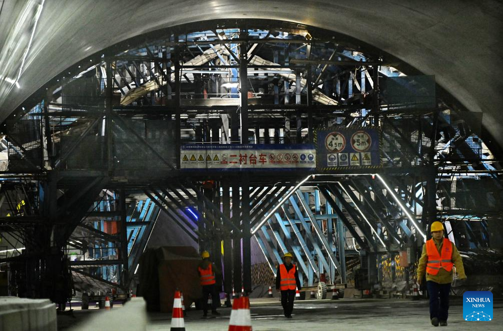 New Jiaozhou Bay tunnel under construction in Qingdao