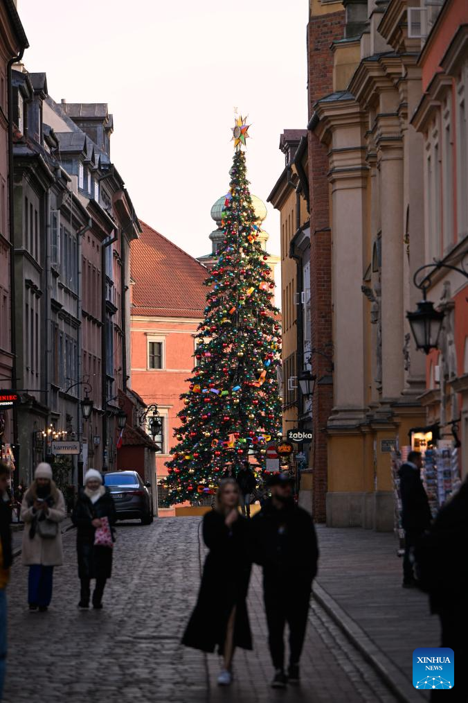 Festive decorations seen in Poland