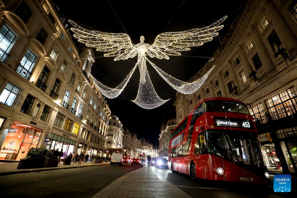 In pics: streets in London decorated with lights