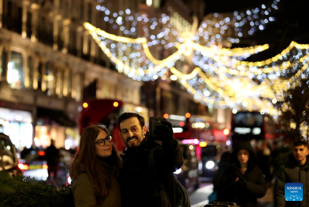 In pics: streets in London decorated with lights