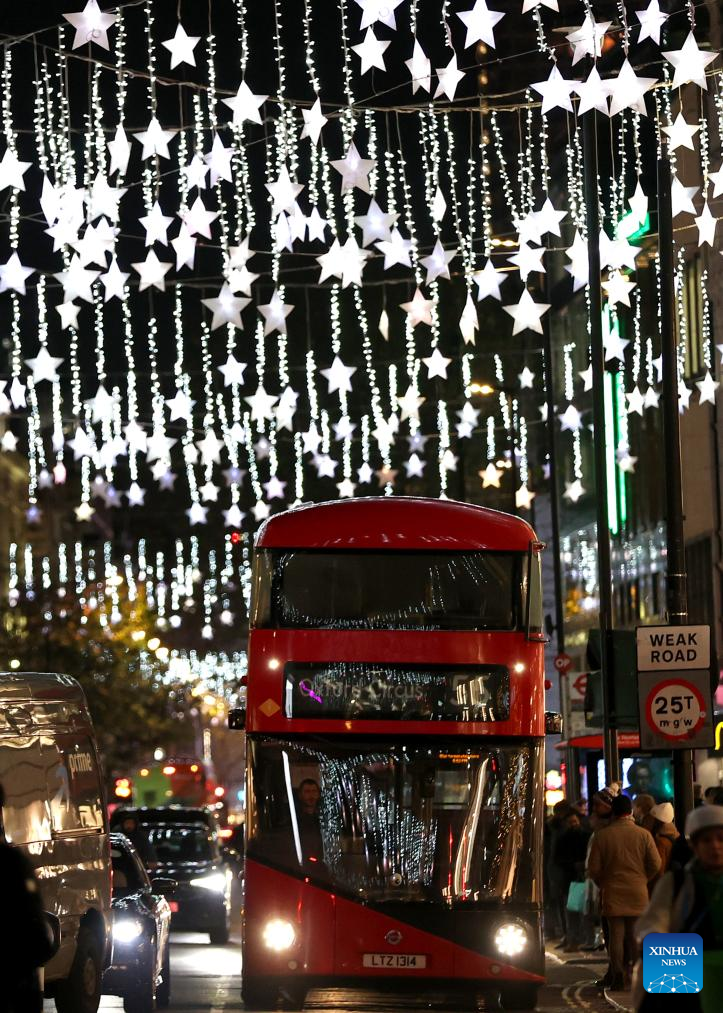 In pics: streets in London decorated with lights