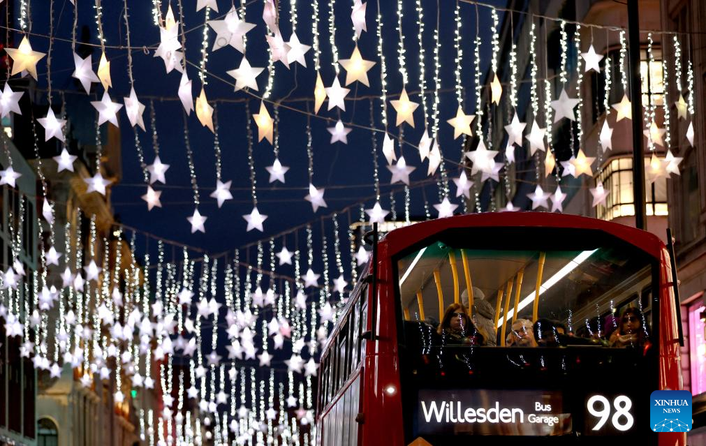 In pics: streets in London decorated with lights