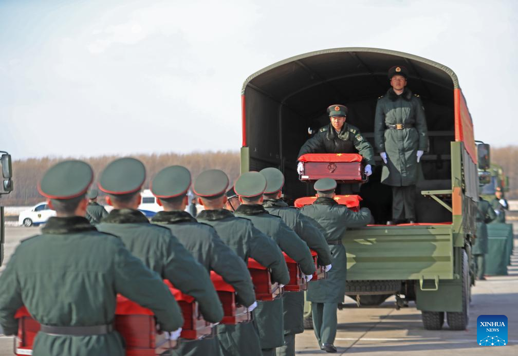 China Focus: Remains of 43 Chinese martyrs in Korean War returned to homeland from ROK