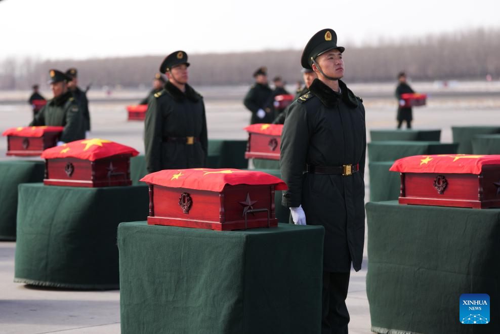 China Focus: Remains of 43 Chinese martyrs in Korean War returned to homeland from ROK