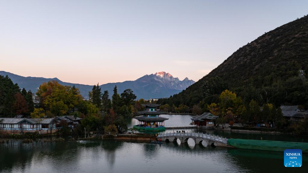 Scenery of Yulong Snow Mountain in Lijiang City, China's Yunnan