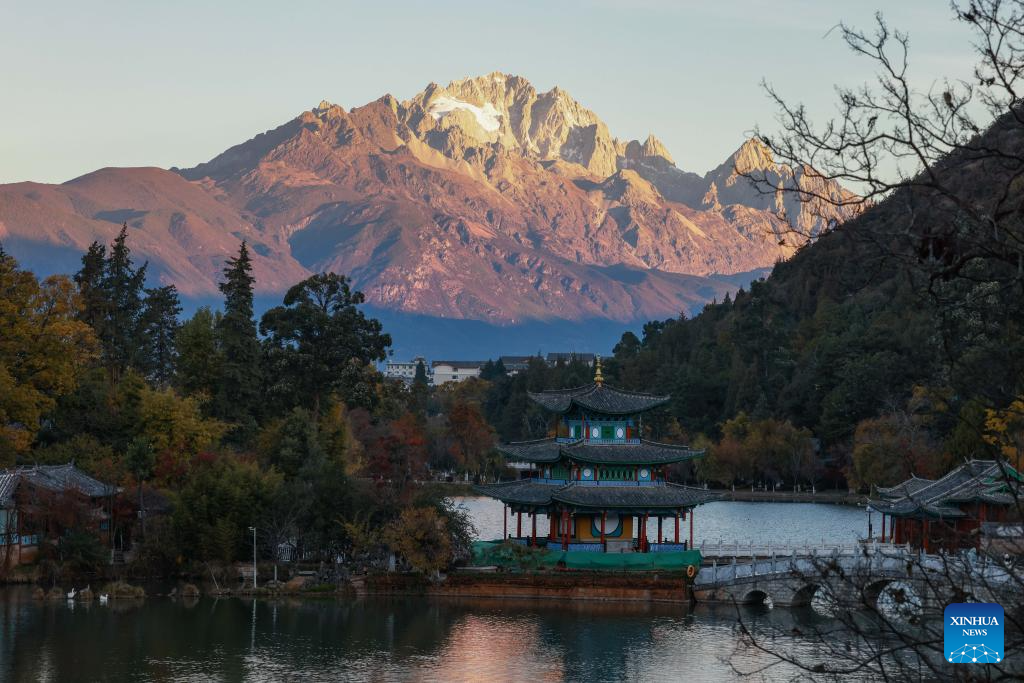 Scenery of Yulong Snow Mountain in Lijiang City, China's Yunnan