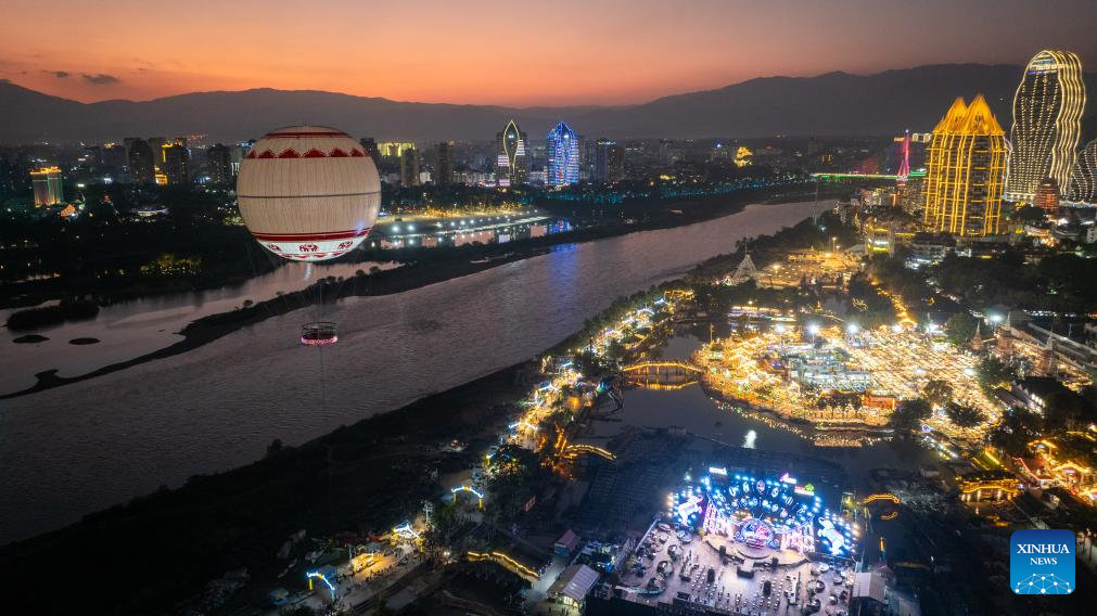 View of Jinghong City in SW China's Yunnan