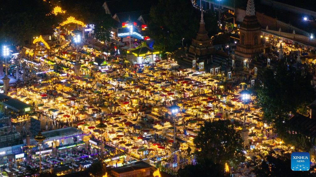 View of Jinghong City in SW China's Yunnan