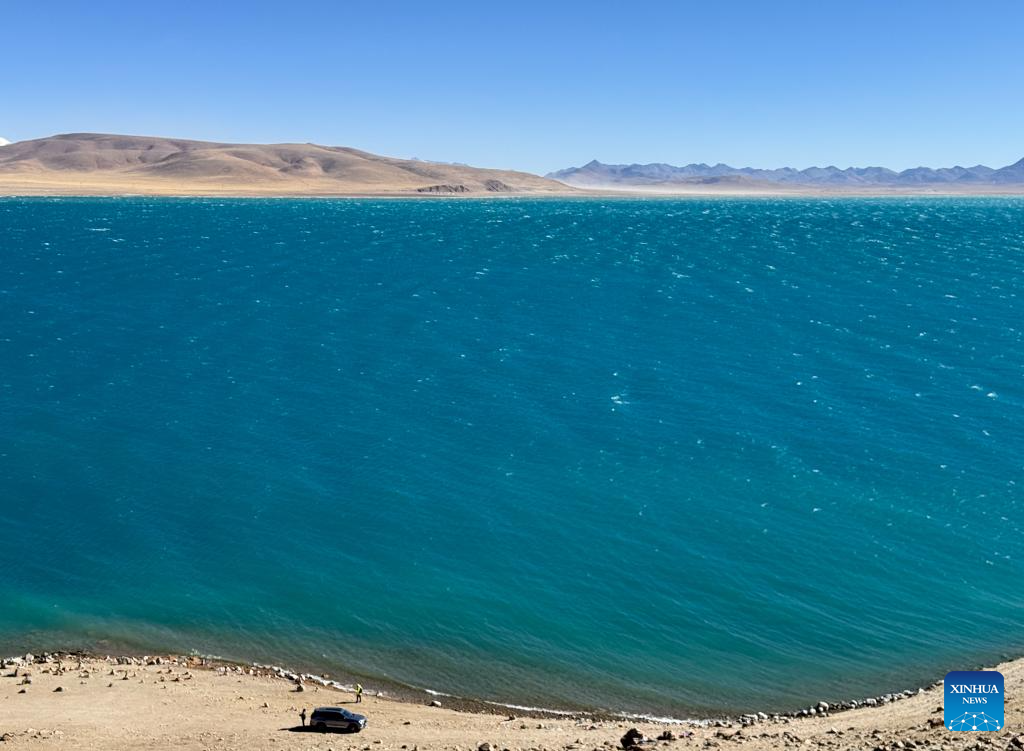 View of Namtso Lake in SW China's Xizang