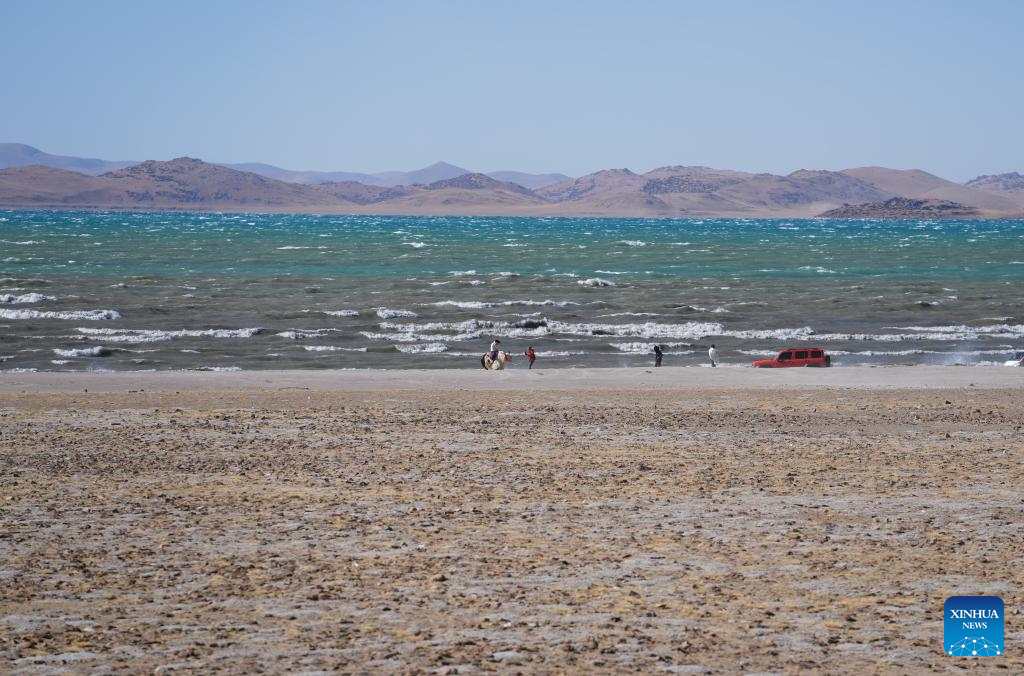 View of Namtso Lake in SW China's Xizang
