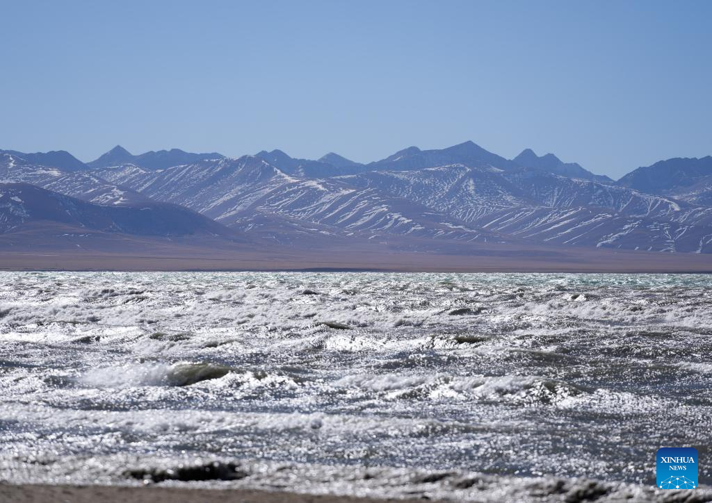 View of Namtso Lake in SW China's Xizang