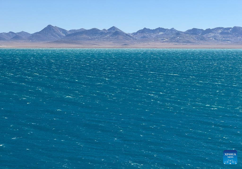 View of Namtso Lake in SW China's Xizang