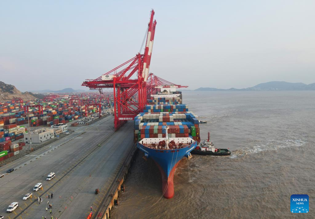 China Focus: First vessel from Peru's Chancay Port reaches Shanghai