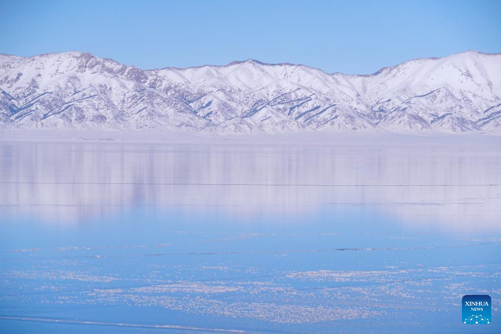 View of Sayram Lake in China's Xinjiang