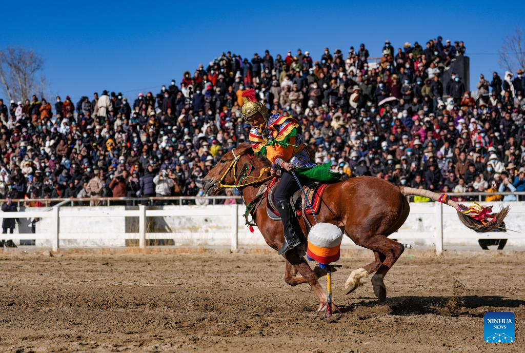 Lhasa hosts equestrian show amid Tibetan New Year celebrations