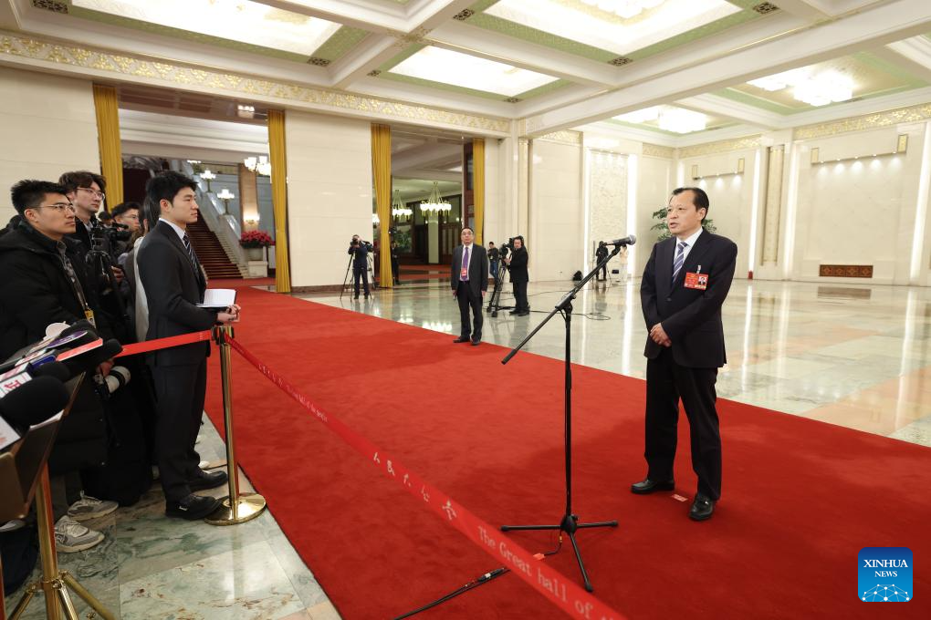 Ministers give interviews after NPC opening meeting