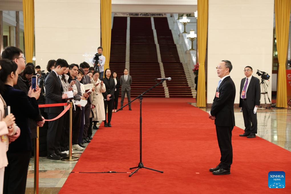 Ministers give interviews after NPC opening meeting