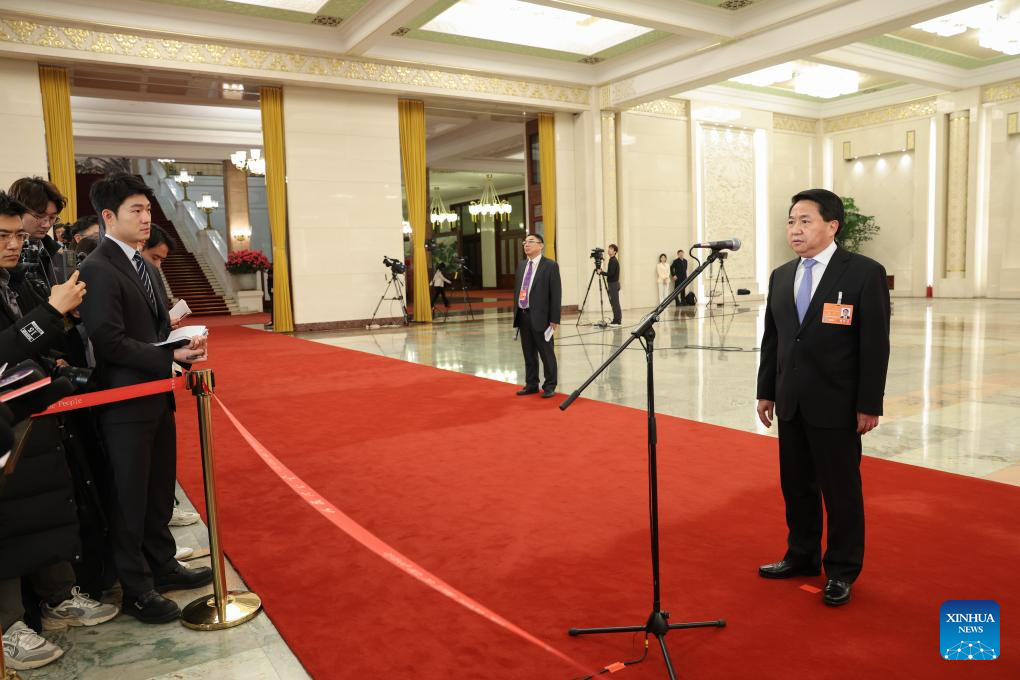 Ministers give interviews after NPC opening meeting