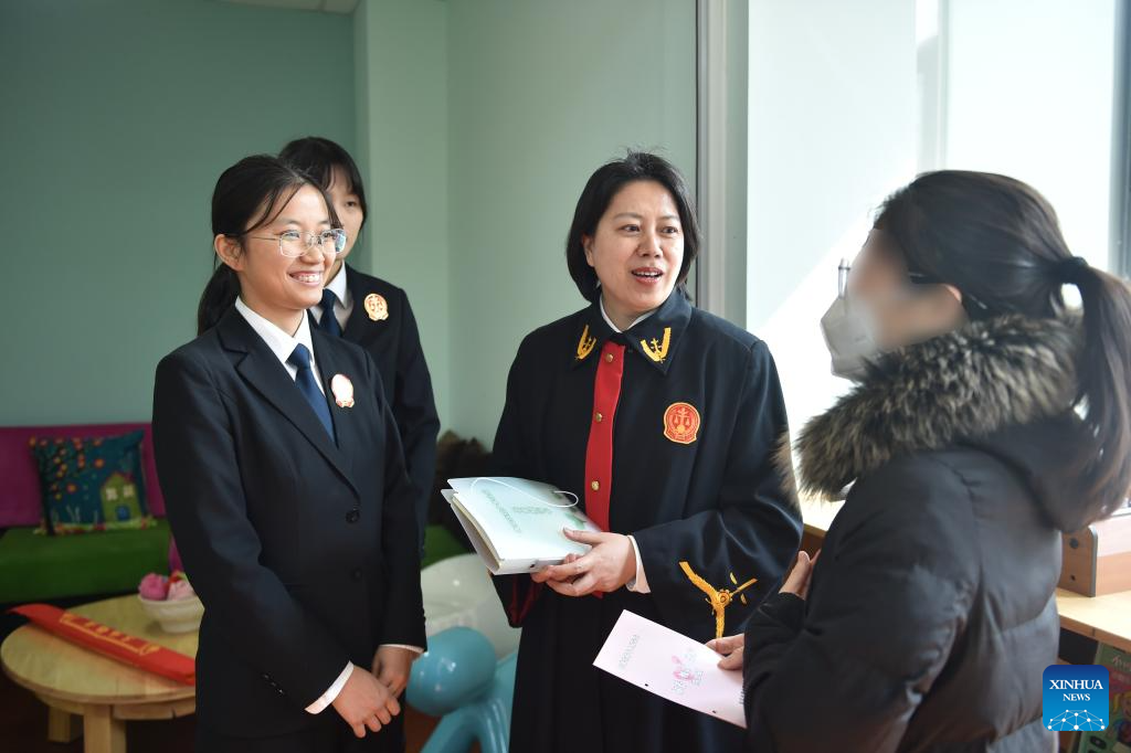 Female judges perform their daily duties in Beijing