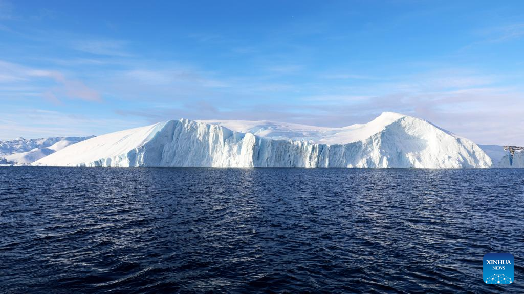 View of icebergs in Denmark