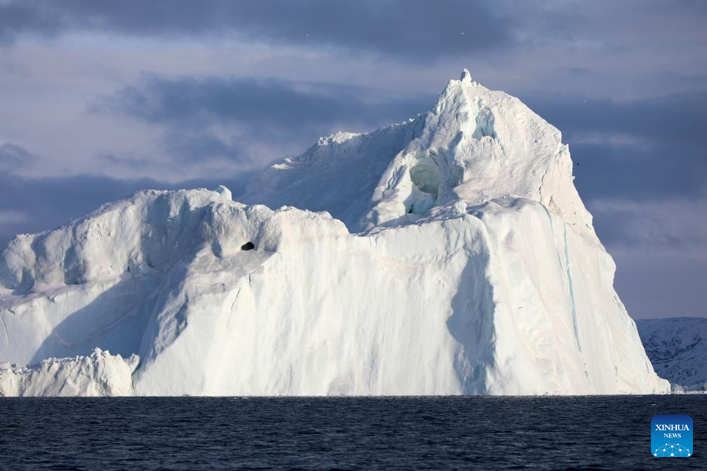 View of icebergs in Denmark