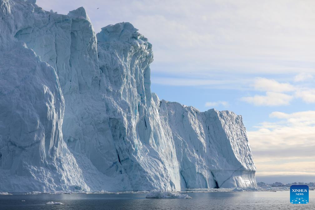 View of icebergs in Denmark