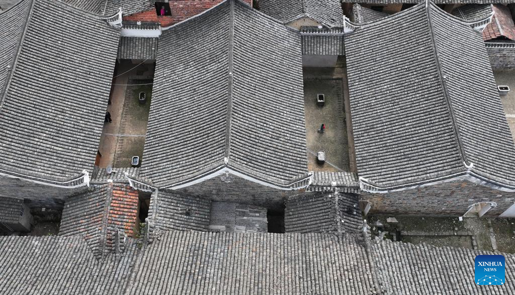 View of traditional ancient dwellings in China's Hunan