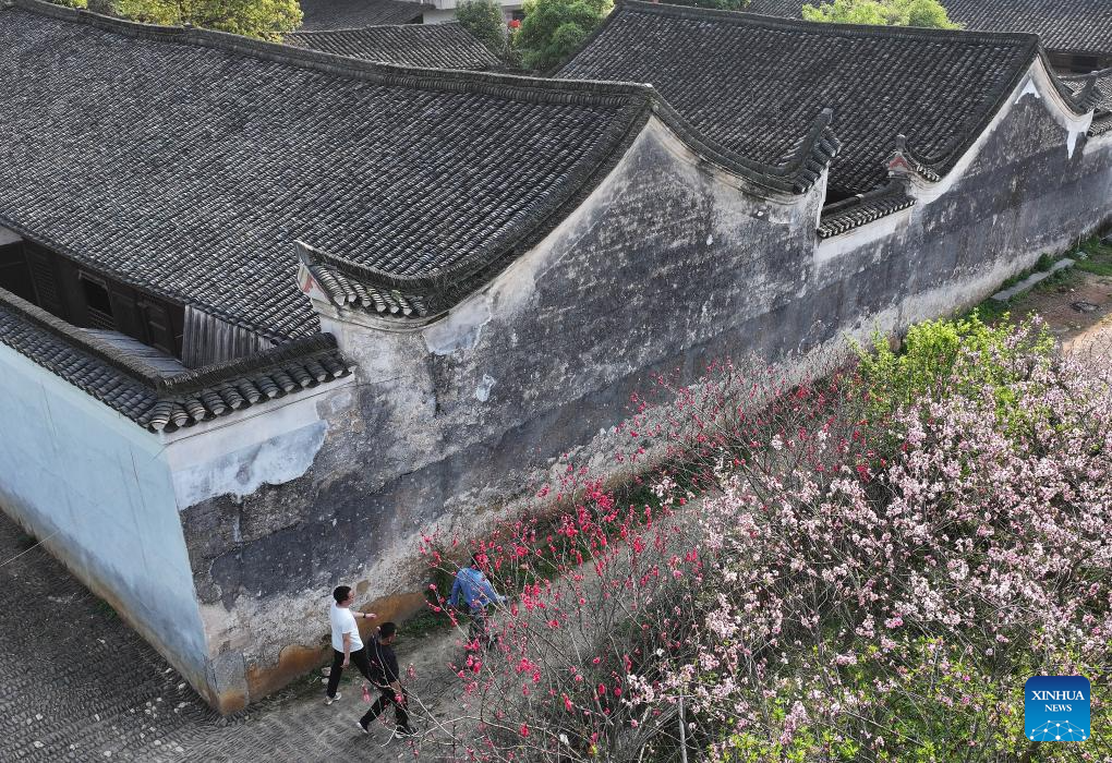 View of traditional ancient dwellings in China's Hunan