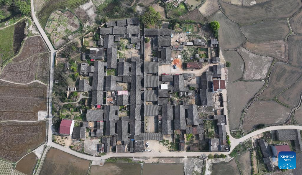 View of traditional ancient dwellings in China's Hunan