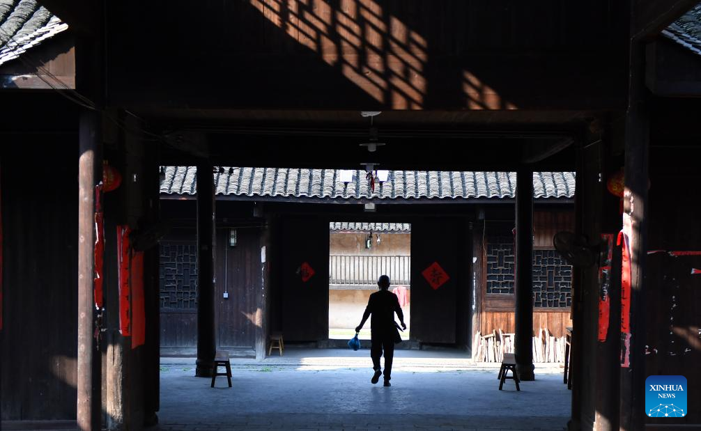 View of traditional ancient dwellings in China's Hunan
