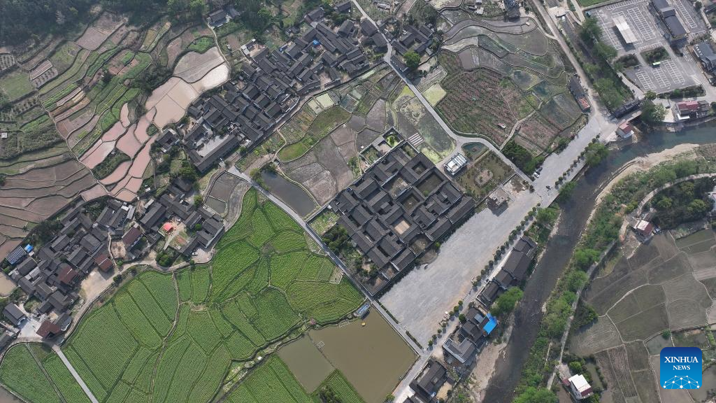 View of traditional ancient dwellings in China's Hunan